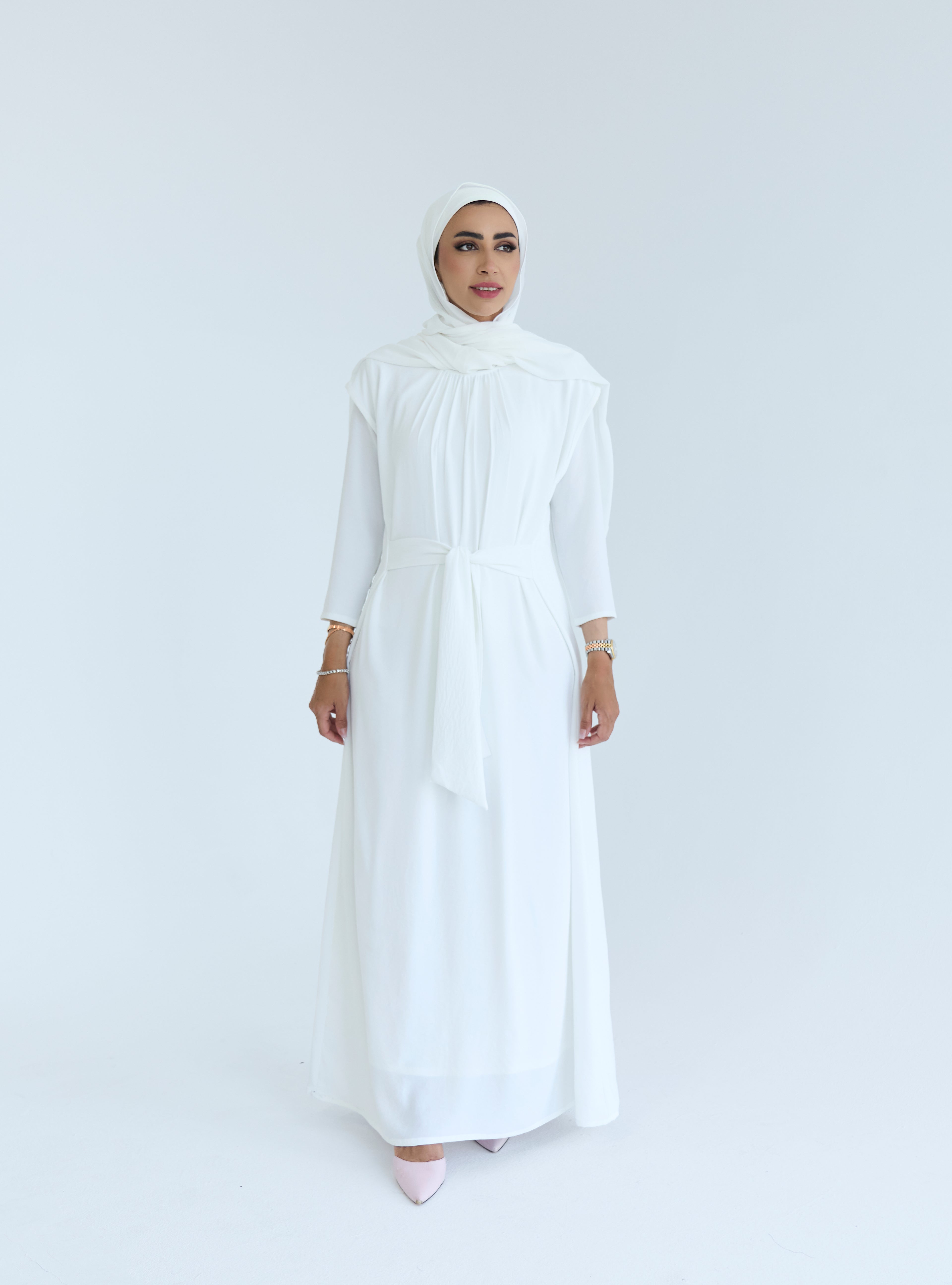 White Basic Dress