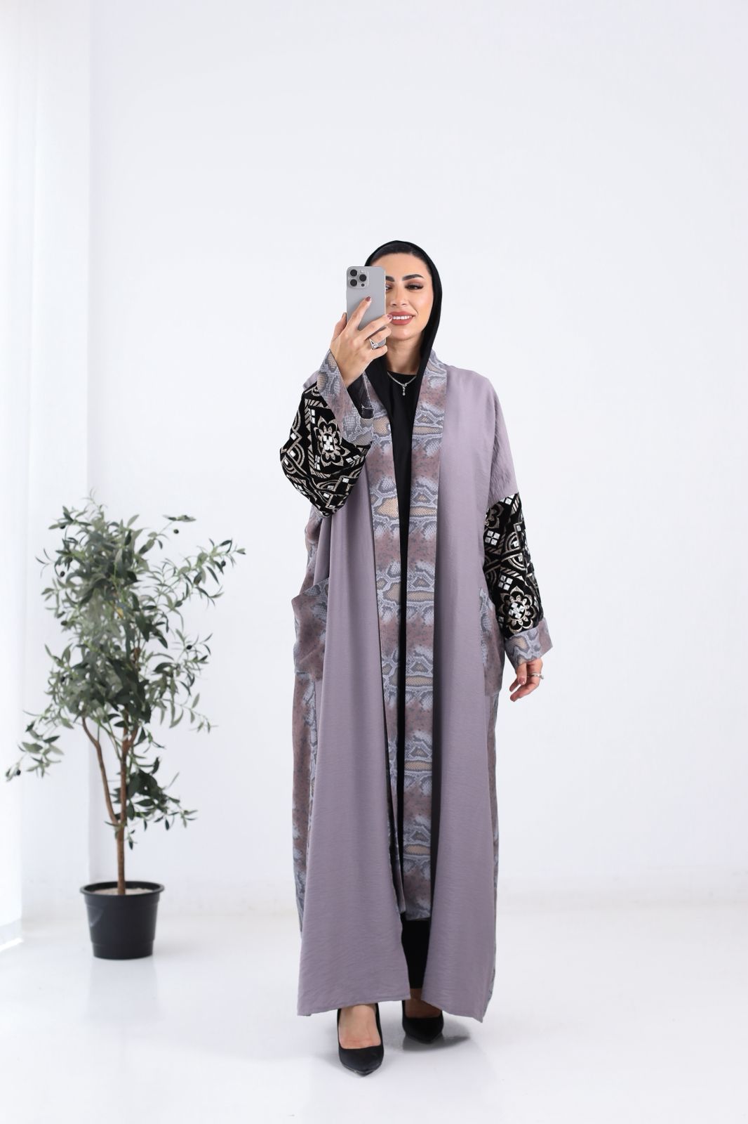 Wijdan Purple Kaftan