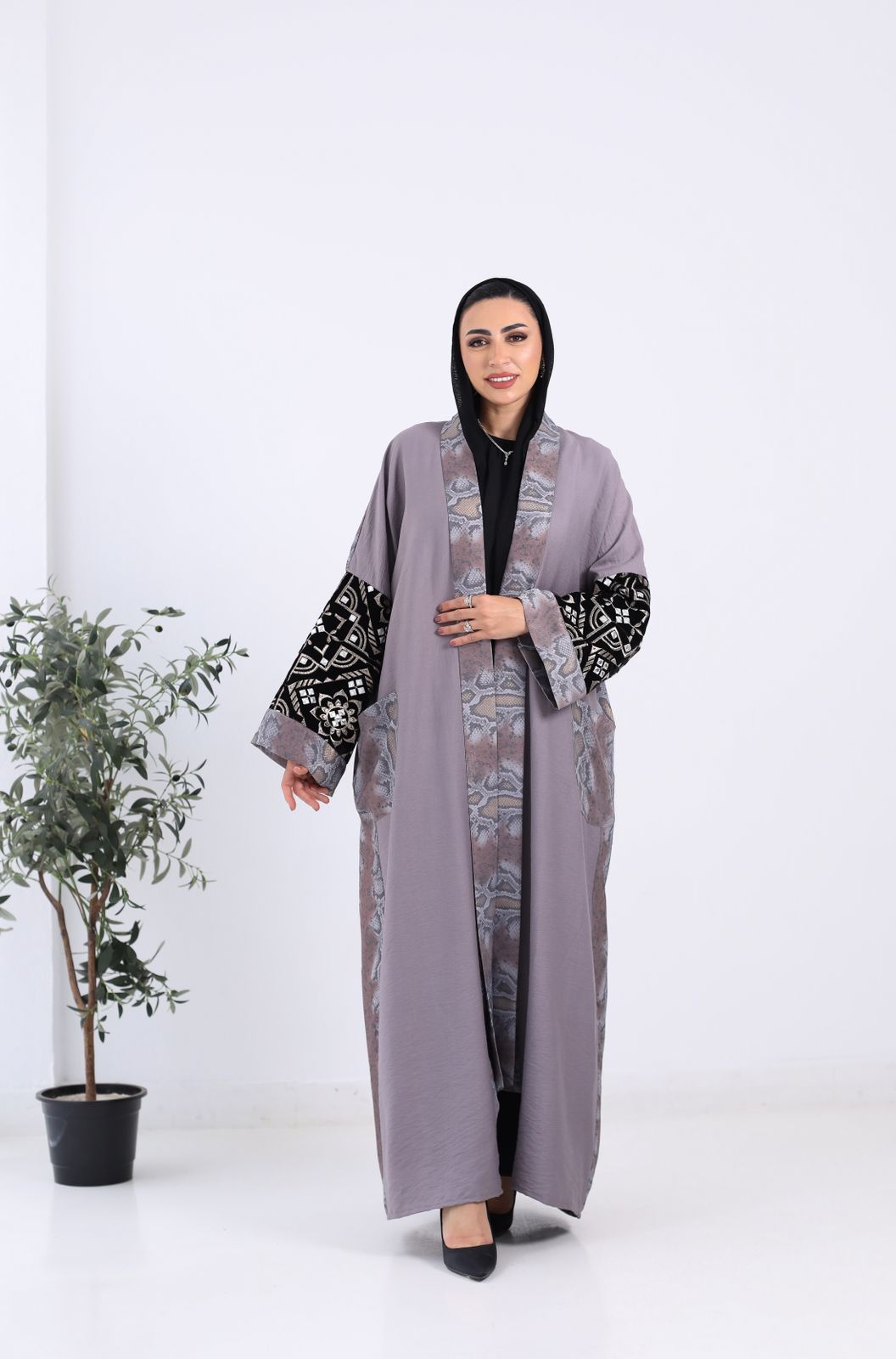 Wijdan Purple Kaftan