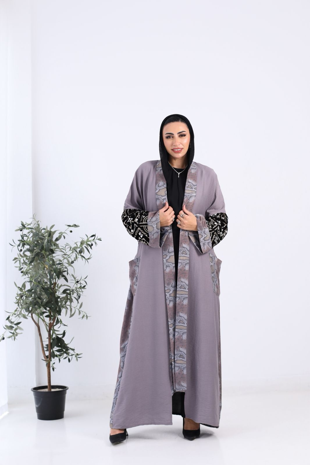 Wijdan Purple Kaftan