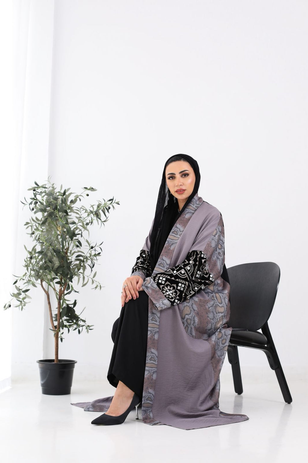 Wijdan Purple Kaftan