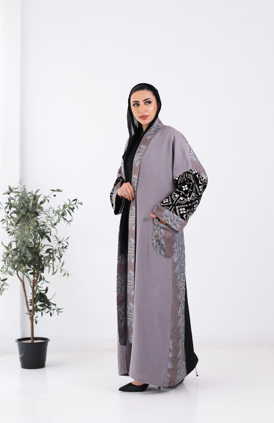 Wijdan Purple Kaftan