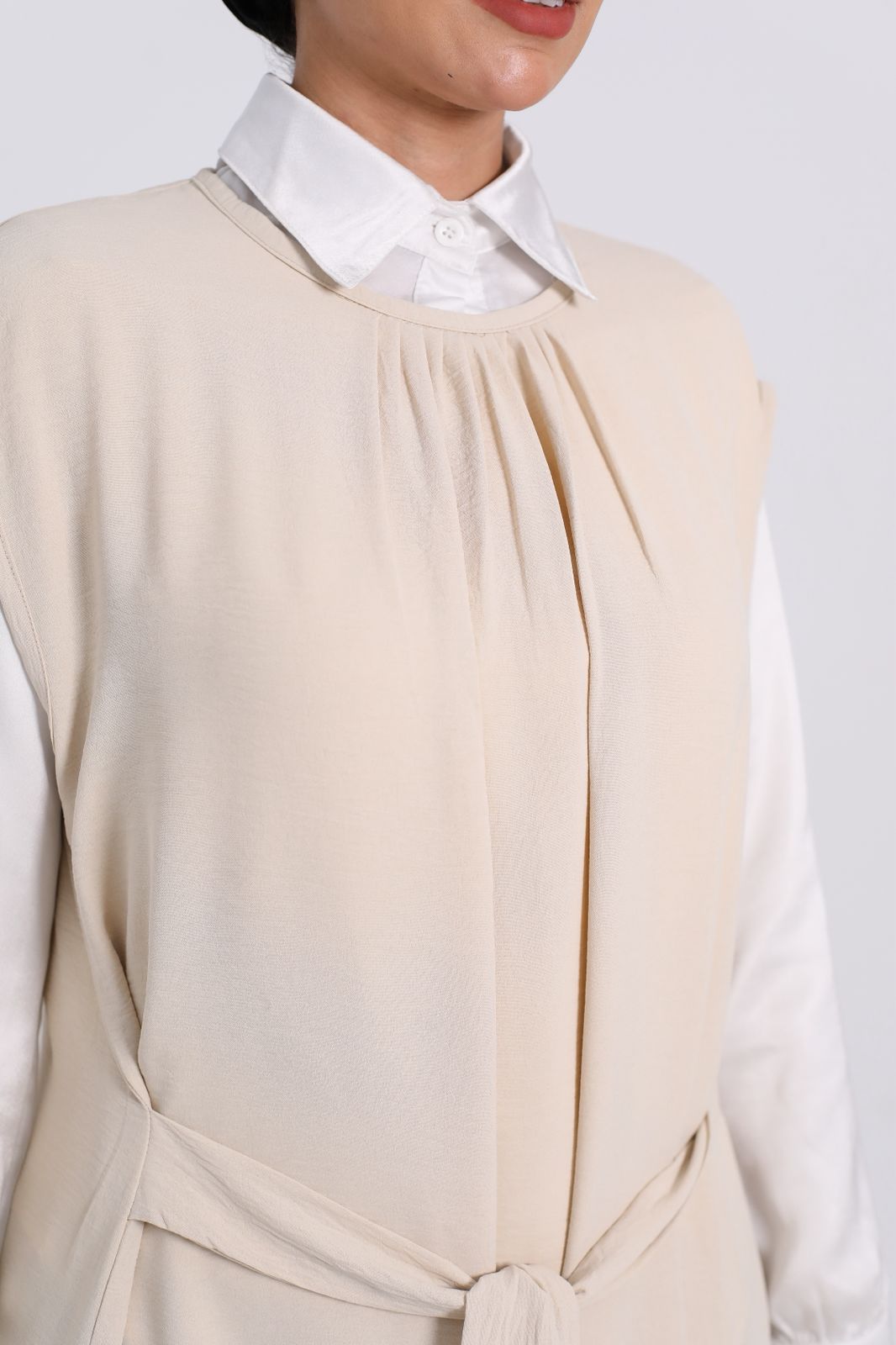 Beige Basic Dress